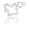 2Pcs 925 Sterling Silver Micro Pave Clear Cubic Zirconia Fold Over Clasps STER-BBC0008-47-6