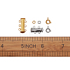 Brass Magnetic Slide Lock Clasps KK-TA0007-17-11