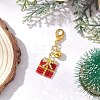 4Pcs Christmas Gift Handmade Glass Seed Beads Pendant Decoraitons HJEW-MZ00350-3