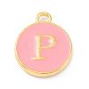 Golden Plated Alloy Enamel Charms ENAM-Q437-14P-1