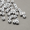Large Hole Acrylic Letter European Beads SACR-Q103-7mm-01P-1