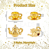 48Pcs 2 Styles Alloy Tea Pot & Coffee Cup Miniture Model AJEW-DC0001-81G-2