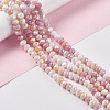 Faceted Electroplated Glass Beads Strands GLAA-C023-02D-2
