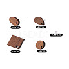 Coconut Brown Wood Stud Earring Findings EJEW-TA0010-06P-31