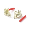 Rack Plating Golden Alloy Stud Earring Findings EJEW-B036-01G-08-2