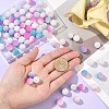 80Pcs 4 Colors Imitation Pearl Acrylic Beads OACR-YW0002-57-4