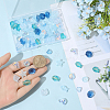 90Pcs 9 Styles Transparent Spray Painted Glass Beads GLAA-BM0001-02C-3
