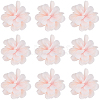 12Pcs Cloth Artificial Flower Head AJEW-SC0031-58B-1
