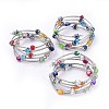 5 Loops Wrap Bracelets BJEW-JB04369-M-1