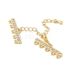 Brass Micro Pave Cubic Zirconia Chain Extender KK-L216-004D-G-2