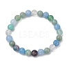 Natural Mixed Gemstone Beads Thread Stretch Bracelets for Women BJEW-JB11247-2