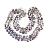 Electroplate Baking Paint Transparent Glass Beads Strands GL-N005-02A-C10-2