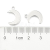 Non-Tarnish Crescent Moon Stainless Steel Charms Pendants X-STAS-Q168-06-3