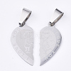 Non-Tarnish 201 Stainless Steel Split Pendants STAS-T048-05-3