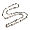 Non-Tarnish 201 Stainless Steel Curb Chain Necklaces for Men NJEW-Q336-08C-P-3