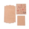 Kraft Paper Boxes and Earring Jewelry Display Cards CON-L015-B10-2
