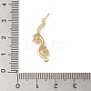 Brass with Clear Cubic Zirconia Stud Earring Findings KK-G499-02G-3