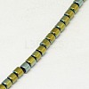 Electroplate Non-magnetic Synthetic Hematite Beads Strands G-J163-3x3mm-06-3