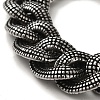 304 Stainless Steel Cuban Link Chain Bracelets for Women Men BJEW-Q341-06C-AS-2