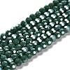 Electroplate Opaque Glass Beads Strands EGLA-A035-P6mm-A06-1