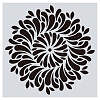 Flower Pattern Eco-Friendly PET Plastic Hollow Painting Silhouette Stencil DRAW-PW0008-02H-1