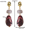 Alloy & Resin Dangle Stud Earrings WG13DBD-03-3