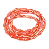 Electroplated Opaque Glass Beads Strands EGLA-L015-FR-B-01-M-2