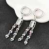 Brass Micro Pave Cubic Zirconia Chandelier Earrings KK-CBA8324-15P-1