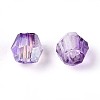 Transparent Spray Painted Glass Beads X1-EGLA-N018-4mm-01-3