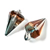 Spray Painted Glass Pendants GLAA-Z007-03G-2