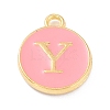 Golden Plated Alloy Enamel Charms X-ENAM-Q437-14Y-1