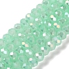 Baking Electroplate Glass Beads Strands X-DGLA-A039-J8mm-B07-1