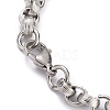 304 Stainless Steel Rolo Chain Bracelets BJEW-Z011-06P-2