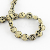 Natural Dalmation Jasper Bead Strands X-G-R189-14-2