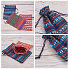   Ethnic Style Cloth Packing Pouches Drawstring Bags ABAG-PH0002-35-5