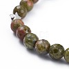 Faceted Natural & Synthetic Mixed Stone Beads Stretch Bracelets BJEW-JB04389-04-3