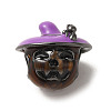 Halloween Brass Enamel European Beads KK-A203-04B-B-1