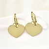 Brass Heart Hoop Earrings EJEW-L261-022G-2