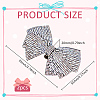 2Pcs Cloth with Rhinestone Shoe Buckle Clips FIND-FH0008-78A-2