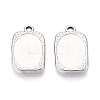 304 Stainless Steel Pendant Cabochon Settings STAS-T067-19P-1