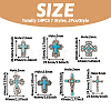  14Pcs 7 Styles Synthetic Turquoise Big Pendants G-TA0001-42-12