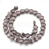 Electroplated Non-magnetic Synthetic Hematite Beads Strands G-P392-L09-1