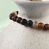 Natural Banded Agate/Striped Agate Bead Stretch Bracelets BJEW-K212-A-003-2