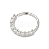 316L Surgical Stainless Steel Micro Pave Clear Cubic Zirconia Hoop Nose Rings WGE451E-05-2
