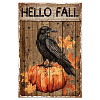 Vintage Metal Tin Sign AJEW-WH0189-528-1