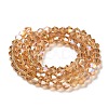 Transparent Electroplate Glass Beads Strands EGLA-A039-T4mm-B18-2