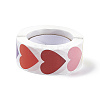 8 Colors Paper Heart Sticker Rolls STIC-E001-06-2