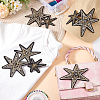 9Pcs 3 Styles Star Polyester Embroidery Appliques PATC-GA0001-51-5