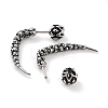 Rose Flower 316 Surgical Stainless Steel Pave Cubic Zirconia Ear False Plugs for Women EJEW-Z050-45B-AS-2