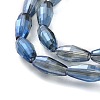 Electroplated Glass Beads Strands EGLA-H100-FR01-2